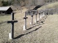 Magyar és német katonák sírja Gyimesi templomkert