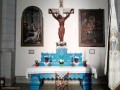 Kék oldaloltár Jézus Szent Szíve római katolikus templom Ditró Gyergyóditró