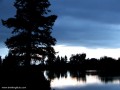 Sötétedéskor Sáromberke halásztó tó tava