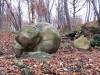 Embernagyságú erdőfeleki gömbkő Felek gömbkövek